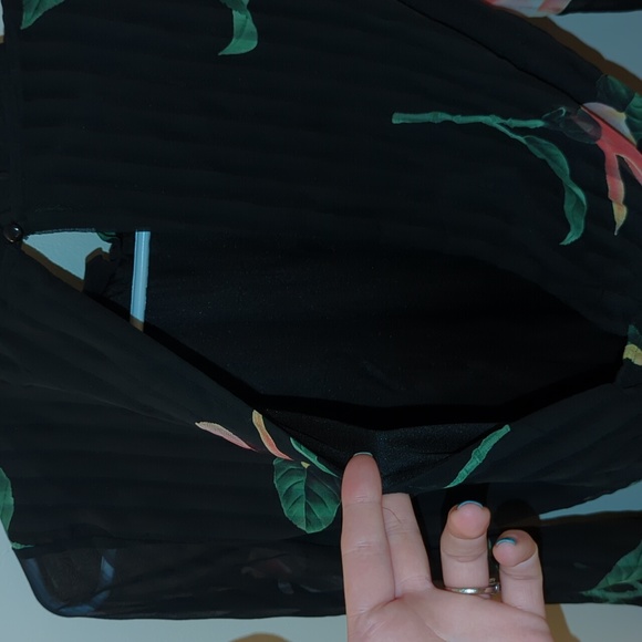 Floral Black Romper - Picture 3 of 4